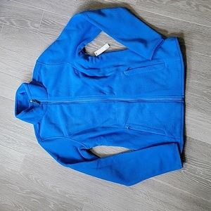 NWT Amazon Essentials Bright Blue Women's Fitted Fleece Zip-up XS